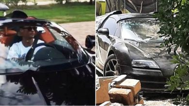 Photo of Photos: Cristiano Ronaldo’s employee crashes his £1.7m Bugatti Veyron car
