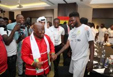 Photo of Photos: Akufo-Addo pays surprise visit to Black Stars’ team Hotel