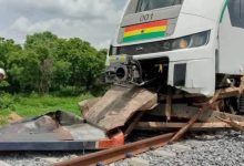 Photo of Ghana’s newly imported train involved in accident during test run
